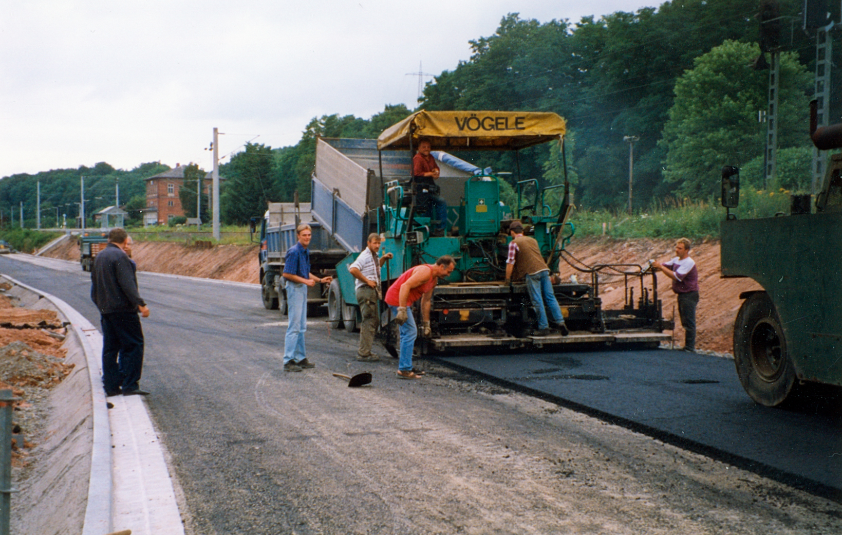 Die neue Straße wird gebaut